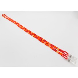 BillionHers Handmade Glasses Chain for Women - Glasses Strap. Lanyard for Sunglasses. (Orange, Red and Satsuma) 70cm x 0.7cm