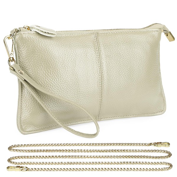 Uromee Wristlet Wallet Clutch Purses for Women Genuine Leather Crossbody