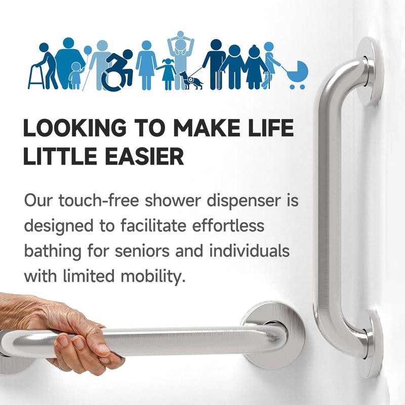Touch-Free 3 x 10 fl.oz. Shower Shampoo Dispenser Wall Mount