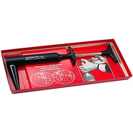 CORKY Original-Korkenzieher mit Druckknopf, Geschenkbox – das einzigartige und originelle seit 1965 – hergestellt in Switzerland, Schwarz