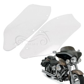 Unbranded Clear Side Wings Wind Air Deflectors for Harley Softail Street Bob Honda Shadow