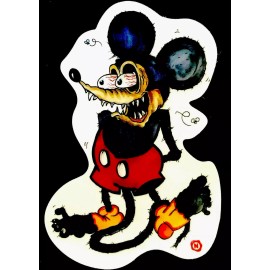 RAT FINK STICKER “MOUSE FREAK NO SHOES” 2 3/4 x 4” UV GLOSSY VERY COOL!!!