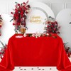 B-COOL Red Satin Tablecloth: Party Tablecloth 6 Pack 57x120inch Rectangle