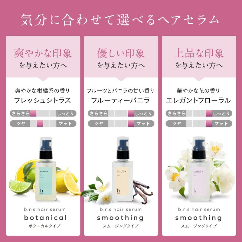 Beelis Hair Serum, Elegant Floral Scent, Hair Oil, Non-Rinsing Treatment,