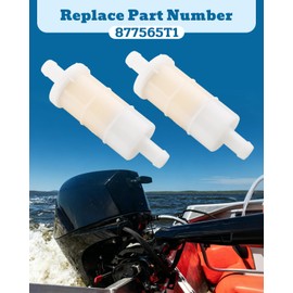 877565T1 Fuel Filter Fit for Mercury Outboard 25-90HP, 2Pcs