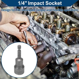 Hihaha Impact Socket Hardware Tool for Car Motorcycle Dirtbike Repair Durable CR-V 65mm 1 Pcs Titanium Tone 6 Point 15mm