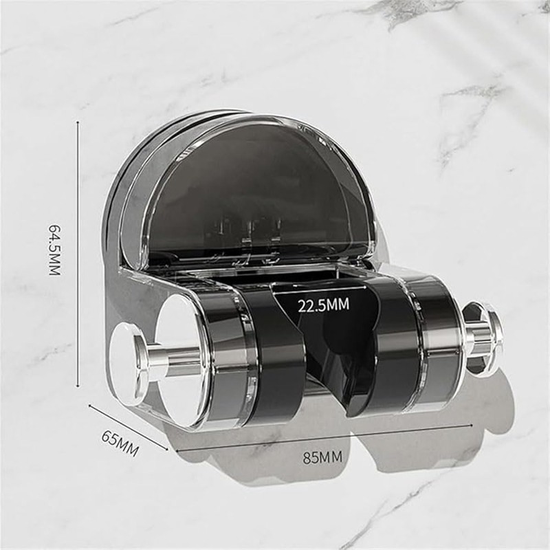 FUWIND 1 pcs Integrated Suction Cup Shower Rack, Adjustable Suction