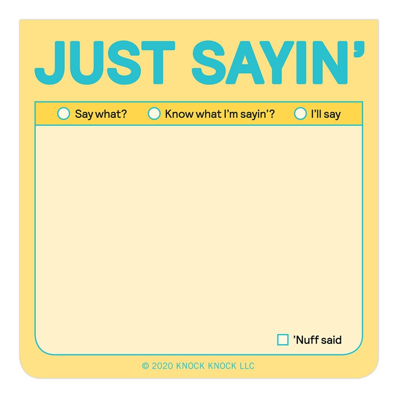 1-Count Knock Knock Just Sayin' Sticky Note (Pastel Version, 3