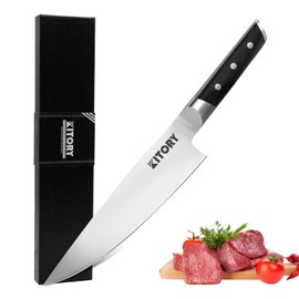 Kitory Chef Knife 8" - Full Tang Pro Kitchen Knife - Forged German High Carbon Steel - Ergonomic Pakkawood Handle-Gift Box 2024 Gifts- Metadrop Series