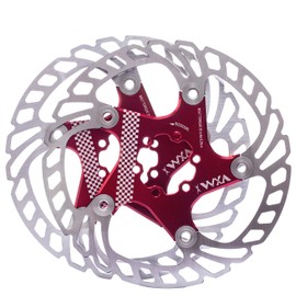 YBEKI Bike Disc Brake Rotor 140mm 160mm 180mm 203mm disc Brake Rotor with 6 Bolts for Road Bike Mountain Bike MTB BMX Stainless Steel Bicycle Rotor (red, 203)