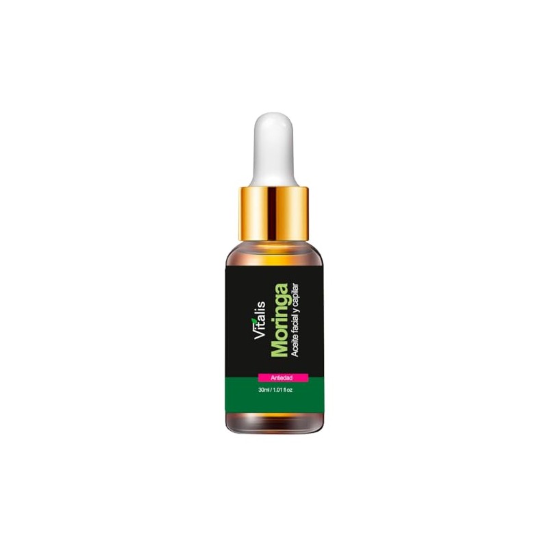 Vitalis Aceite de Moringa Puro Natural, 30 ml, Antiarrugas y