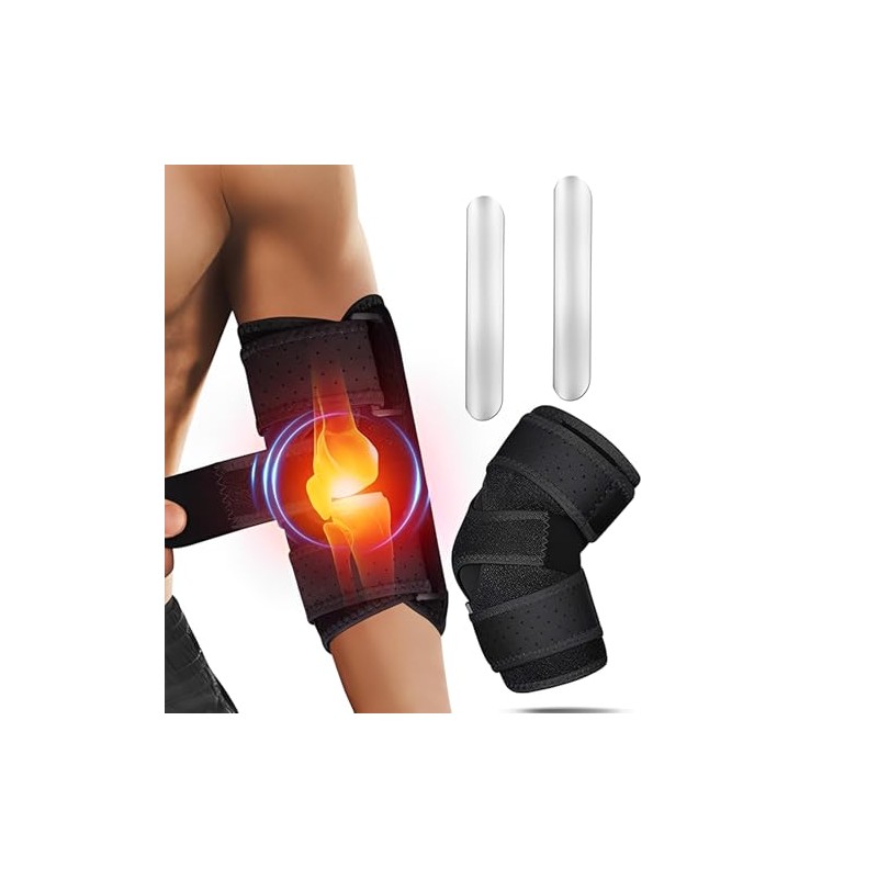 Codera para Epicondilitis, Codera Ajustable con 2 Barras de Aluminio,Disponible