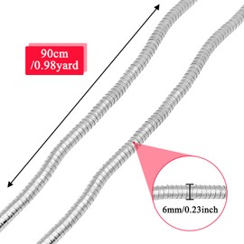 YaeYur 2Pcs Bendable Snake Necklace Adjustable Snake Wrap Bracelet Flexible Bracelet Choker for Women Men Jewelry (Silver)