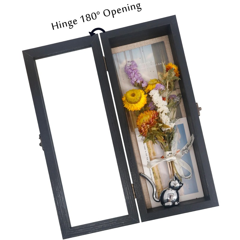 Hodeframe Shadow Box Frame 5x12.5, Wood Shadow Box Display Case
