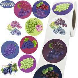 BignzwPlay 500PCS Grapes Stickers Grapes Themed Sticker Party Favors Birthday Baby Shower Wedding Party Deocration Supplies