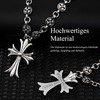 Cosswe Cross necklace, cross pendant with 50 cm chain, cross