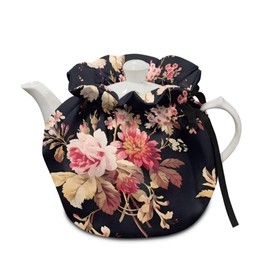 Jeiento Pink Peony Tea Cosy for Teapot Kettle Dust Cover Retro Floral Insulated Dust Cover for Coffee Pot Breakfast Warmer Tea Pot Cover,Home Decor