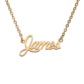 James Name Tag Necklaces for Her His Friends Familys Relationship Memory Jewelry Gift
