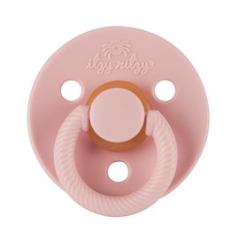 Itzy Ritzy Itzy Ritzy Natural Rubber Pacifiers, Set of 2 C Natural Rubber Newborn Pacifiers with Cherry-Shaped Nipple & Large Air Holes for Added Safety; Set of 2 in Blossom & Rosewood, Ages 6-18 Months