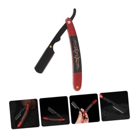 TOVINANNA Vintage Ebony Barber Kit Men's Face Razor Barber Straight Razor Shaving Blade Holder Stylish Grooming Tool