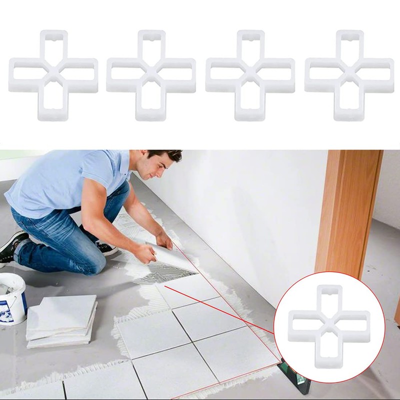 200pcs 10mm Tile Spacers, Brick Spacers is Cross Shaped Plastic,