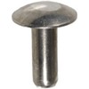 (100) 3/16 Brazier Head Solid Aluminum Rivet 1/2 Length