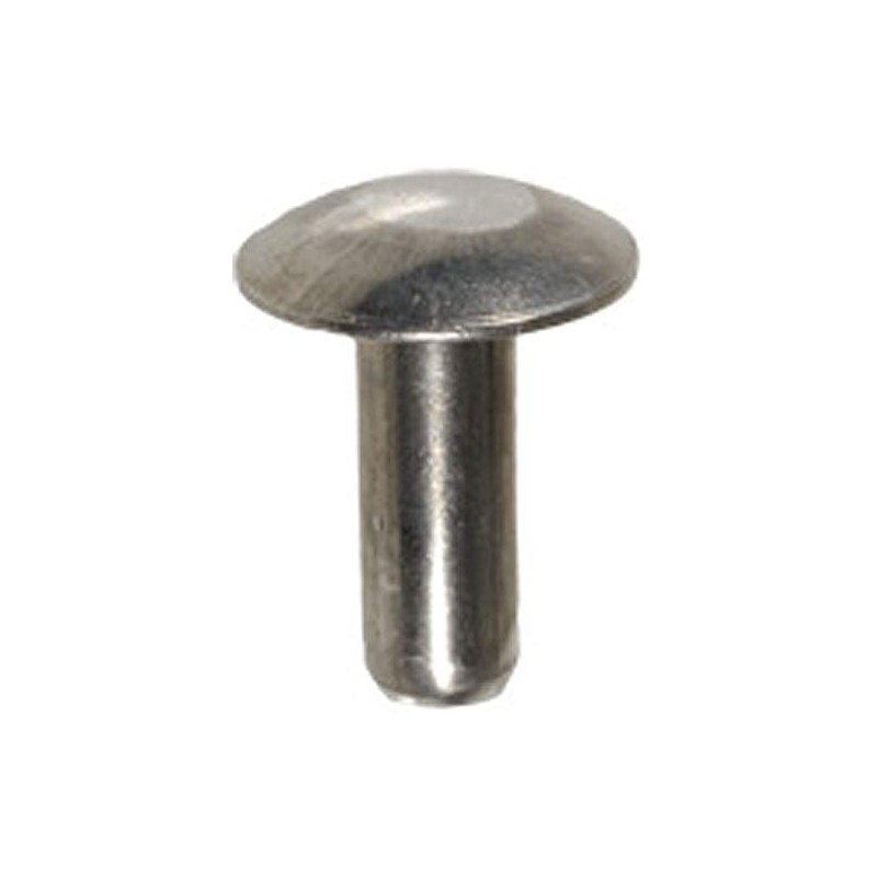 (100) 3/16 Brazier Head Solid Aluminum Rivet 1/2 Length