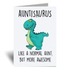 60 Second Makeover Limited Auntisaurus Greeting Card Auntie Dinosaur Aunt