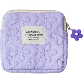 Purple Cosmetic Bags,Bag Storage Lip Balm Sleeve Pouches Lipstick Holder Purse Lip Gloss Case Portable Keys Organizer Lipstick Storage Travel Sanitary Napkins Organizer, Beauty and Personal Care