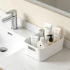 Tyminin 6 Pack White Pantry Organizer Bins, Plastic Containers with