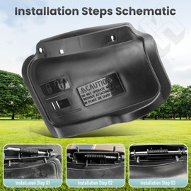 EZYPAK 532420019 22" Mulching Door Compatible with Husqvarna/Craftsman Lawn Mower with 532441192 Door Latch Zinc & 532175735 Hinge Bracket & 175650 Cover Door Hinge Rod / 193000 Spring