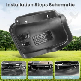 EZYPAK 532420019 22" Mulching Door Compatible with Husqvarna/Craftsman Lawn Mower with 532441192 Door Latch Zinc & 532175735 Hinge Bracket & 175650 Cover Door Hinge Rod / 193000 Spring