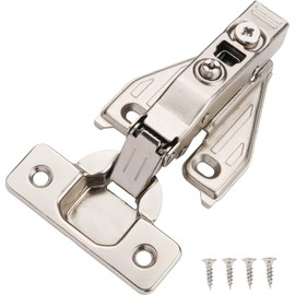 DecoBasics (50 PCS) Full Overlay Soft Close Cabinet Hinges for Kitchen Cabinets - 105° Face Frame Concealed Cabinet Door Hinge -3 Way Adjustability -Clip on Plate & Matching Screw 4 Easy Installation
