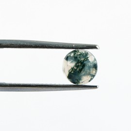 4 Pcs,7x7 MM, YASHEE Natural Moss Agate, Rose Cut, Round Shape, Jewelry Making Supply, Chakra Energy Healing Gemstone, Real Crystal, Birthstone, Wholesale deal