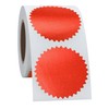 Hylabelest 2" Light Red Embossing Certificate Wafer Paper Stickers