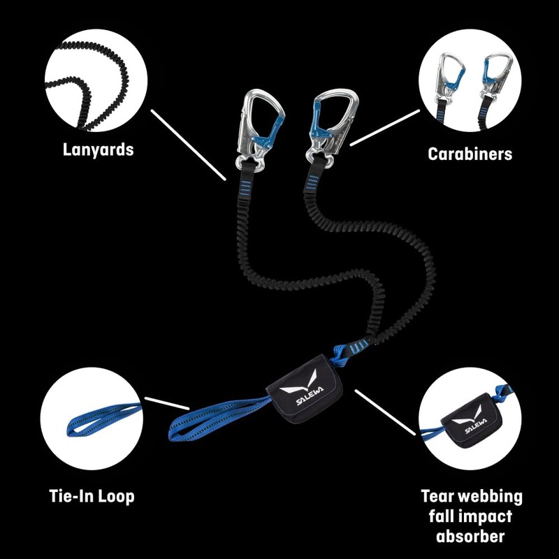 Salewa Premium Attac Via Ferrata Set , Black