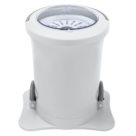 Portable Mini Manual Spin Dryer Machine, Hand-operated Compact 3.17Gal Draw Cord Dryer (White)