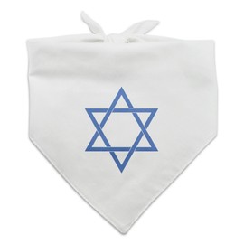 Graphics and More Star of David Jewish Israel Ancient Religion Symbol Dog Pet Bandana - White