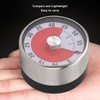 Mechanical Countdown Timer 60 Minute Magnetic Stainless Steel Visual Kitchen