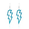 80s Neon Earrings Retro Acrylic Hollow Lightning Bolt Drop Dangle