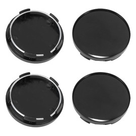 PVOTAWP 4PCS Wheel Center Caps by Size 2.36 x 2.2 x 0.57In Car Wheel Center Hub Cover for Chevy and Most Cars Hubcap, Vehicle Rim Hub Modification Decoration Protector Snap-in Caps Accessories(Black)