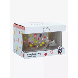 Studio Ghibli® Kiki's Delivery Service Jiji Lidded Glass Mug With Spoon