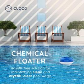 CUQOO Premium Floating Chlorine Dispenser for Pool - Slow Releasing Pool Tablet Dispenser Suitable for Swimming Pools, Hot Tubs & More - Chlorine Floater for Easy Water Maintenance