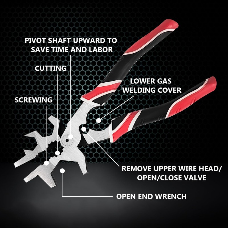 8 Inch Welding Pliers, Carbon Steel Multifunction Welding Pliers, Welding