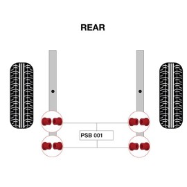 PSBushings 8x Toyota Pickup (78-95) Rear Spring - Rear and Shackle Polyurethane Bushings