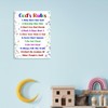 God's Rules Wall Decor,Religious Scripture Canvas Wall Art for Christian