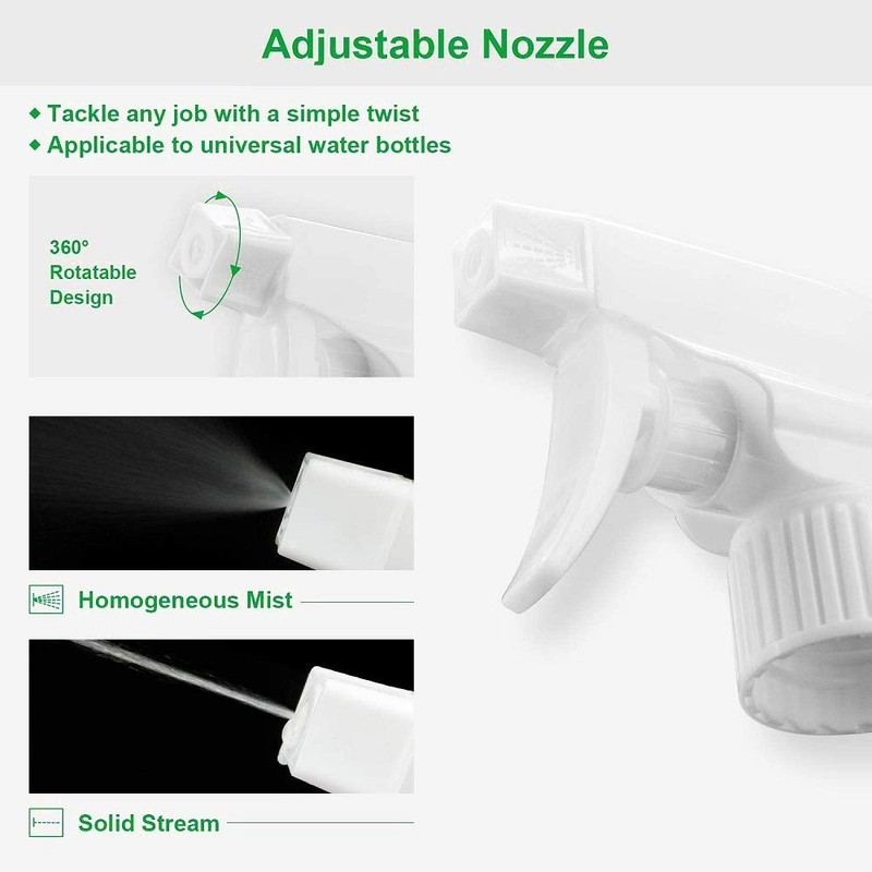 Cindy's Tape Plastic Spray Bottles Black for Cleaning Solutions 16