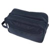 Men's Genuine Travel Overnight WASH Gym Toiletry Bag (Black)