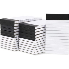 Paper Junkie Mini Paper Pad - 6.1 x 5.9 In, 24-Pack, Grey Board Backing - Lined Paper Pocket Notepad for Shopping Lists & To-Do Tasks