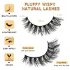 APCYUST Lashes Fluffy False Mink Eyelashes 14 Pairs Cat Eye